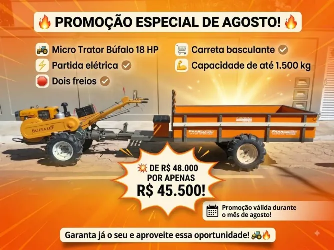 Micro trator búfalo 18hp