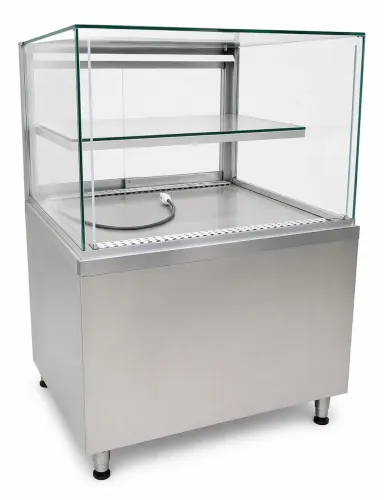 EXPOSITOR REFRIGERADO EM INOX COM LED - ÓTIMO ESTADO