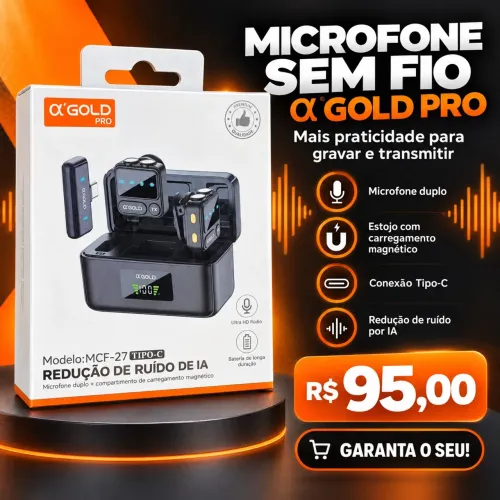 Microfone sem fio lapela