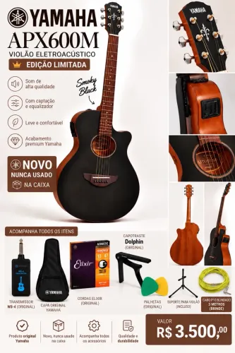 Violao yamaha apx 600 lacrado