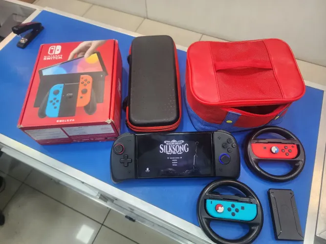 Nintendo óleo super novo destravado SD 512 controle e acessórios persolalizados