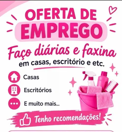 Diarista, babá finais de semana.