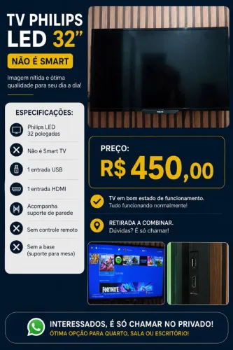 TV LED Phillips 32 polegadas