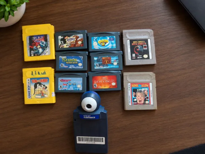 Lote Game Boy: 10 Jogos (9 Originais) + Câmera Original