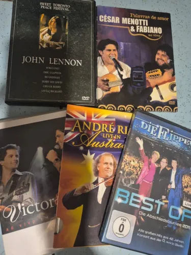 Lote 5 dvds musicais