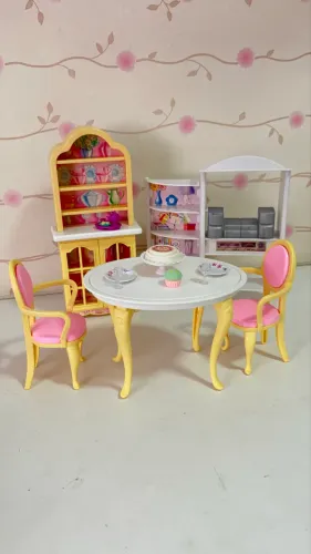 Sala jantar Barbie vintage anos 90