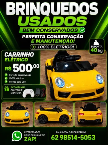 Carrinho elétrico infantil kids com controle
