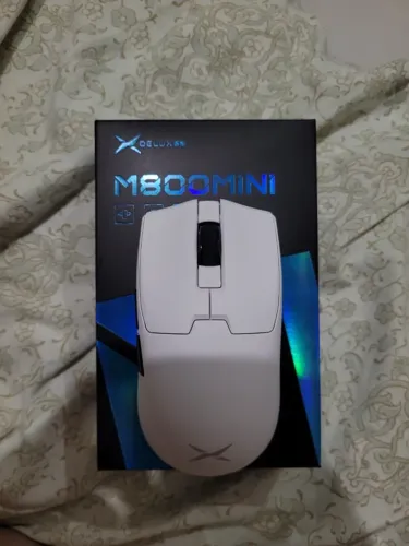 Mouse Gamer Delux M800 Mini Branco Sem Fio Bluetooth- Leve e Novo