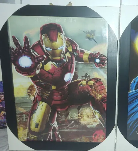 Quadro Homem de Ferro Vingadores Marvel com moldura e vidro 34x44CM 