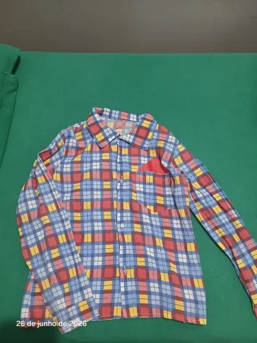 Camisa xadrez infantil Tamanho 4