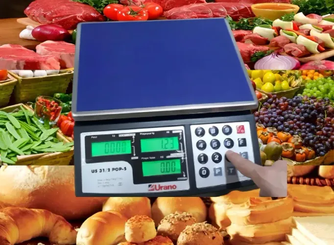 Balança computadora Urano Us POP-S cor preto peso máximo suportado 31 kg