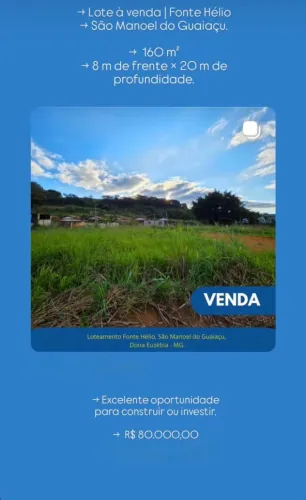 Terreno na fonte Helios Dona euzebia