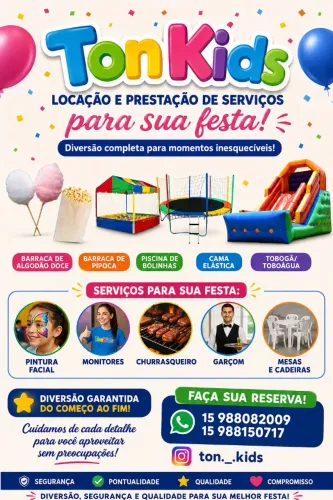 Algodão Doce, Pipoca, Brinquedos e muito mais 
