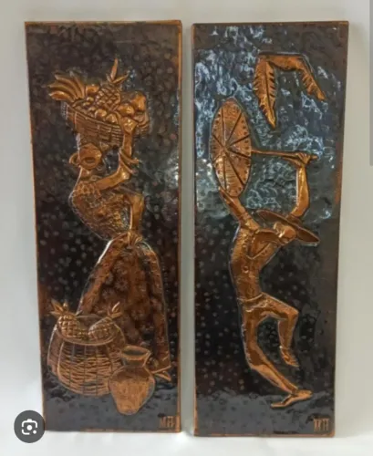 Quadros de cobre batido 