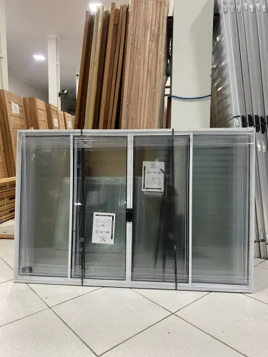 JANELA DE ALUMÍNIO BRANCO 4F 1.00X1.50 - MEGA PROMOÇÃO