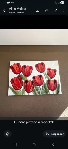 Quadro pintado a mao