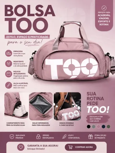 Bolsa Mala Esportiva Lilás