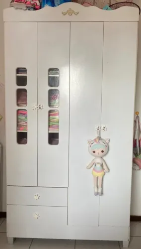 Guarda roupa infantil branco 