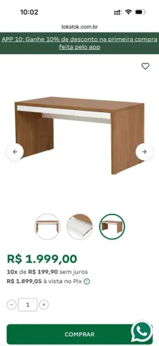 Mesa para escritório 