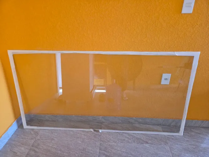 Tampo de vidro para mesa de 6 lugares