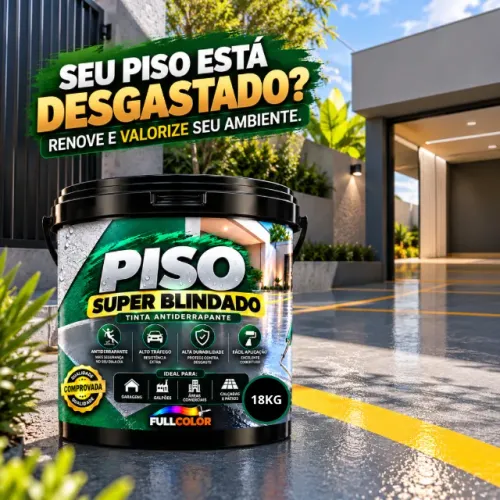 Piso Super Blindado Tinta para Piso Antiderrapante para Azulejo Chão de Concreto Quintal