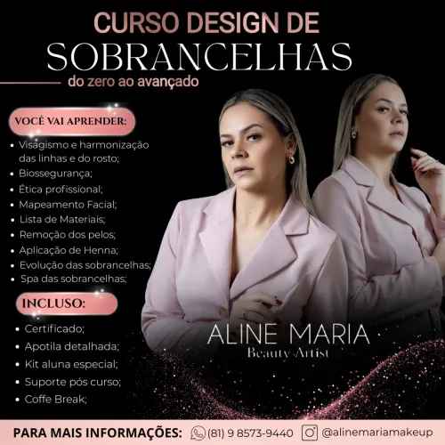 CURSO DE DESIGN DE SOBRANCELHAS R$: 899,00