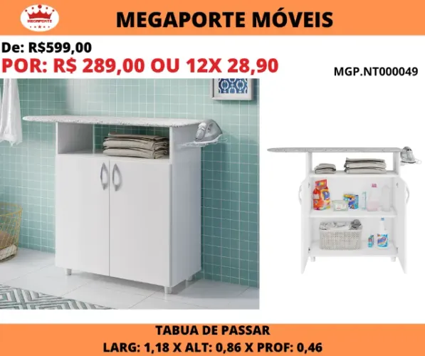 Balcão Multiuso com Tábua de Passar