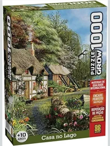 Quebra-Cabeças Casa no Lago 1000 Peças Grow