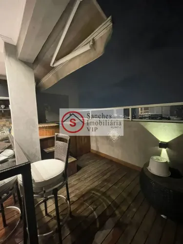 COBERTURA A VENDA NA MOOCA, COM 160 METROS, MOBILIADA. VISTA PANORÂMICA, PISO SUPERIOR COM