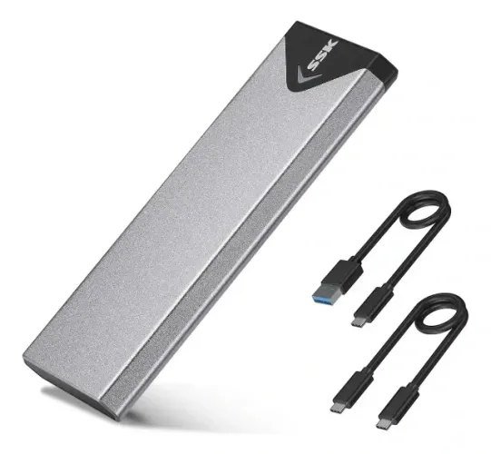 Compartimento Ssk Nvme Sata Usb-c Alumínio 2242/2260/2280 (Usado)