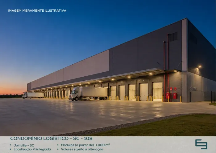 Galpão logístico de 5.000 m² para alugar na SC-108 - Joinville/SC