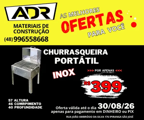 Churrasqueira Media Inox C/ Tampa Dimensões: 60x46x40
