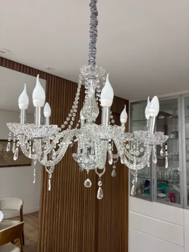 Lustre de cristal 8 braços