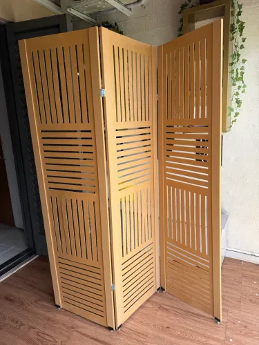 Biombo Divisória 3 Folhas em MDF - Decorativo e Moderno