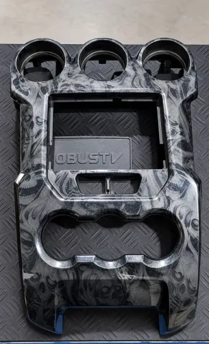 Moldura Painel Central Troller T4 (2014 a 2021) Customizada Caveira