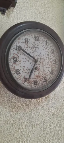Relogio antigo de parede olho de boi