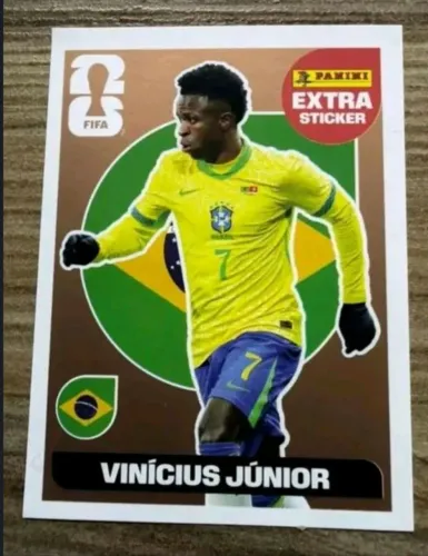 Figurinha - Extra Sticker - Vinícius Júnior - Bronze - Copa do Mundo 2026