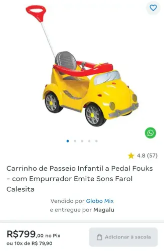 Carrinho de passeio infantil