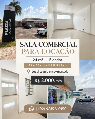 Plazza Laranjeiras sala com 24 m ² na melhor estrutura