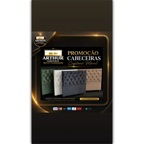 Cabeceira móvel captonê por 300 reais , somente na Arthur cabeceiras. 