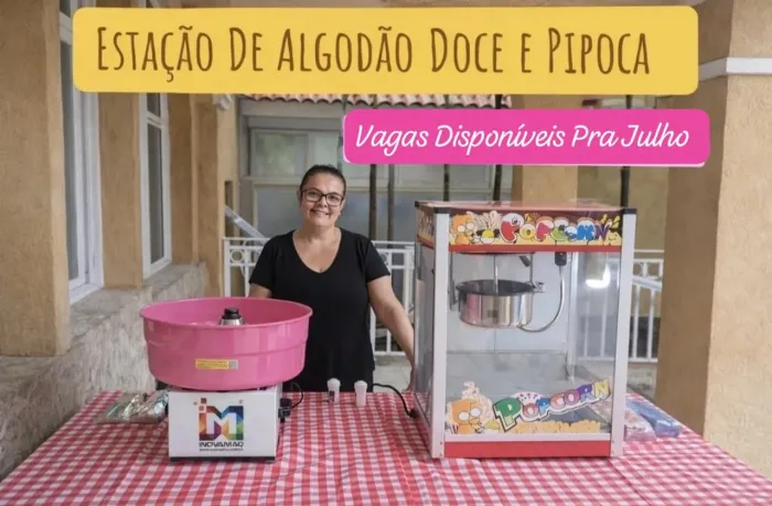 Estação De Algodão Doce + Pipoca 350 Arredores!
