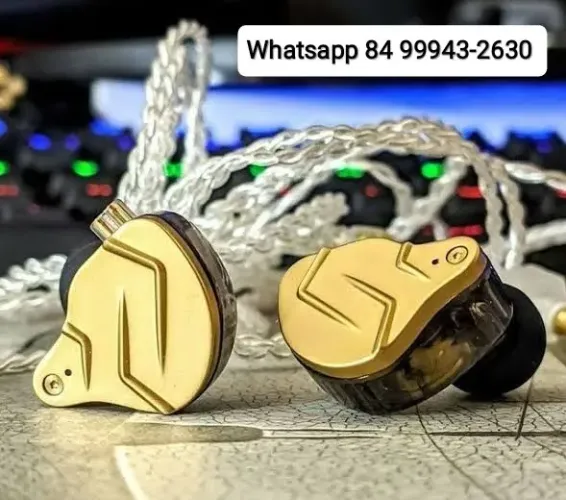Fone de Ouvido Kz Zsn Pro X Dourado Retorno Ponto Headphone (Novo) 