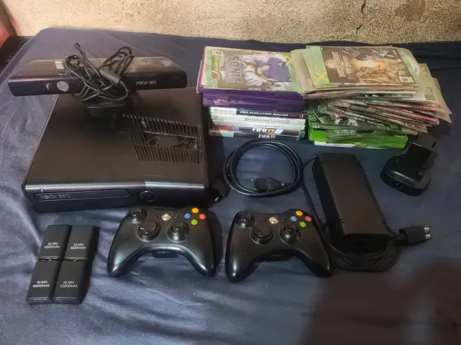 Xbox 360 completo com kinect