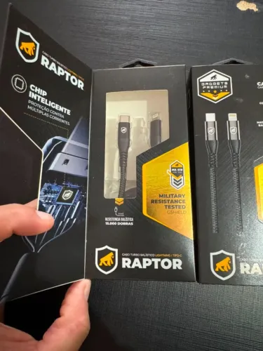 Cabo Gshield Raptor USB-C para Lightning iPhone 65W Reforçado