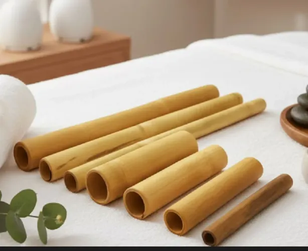 Kit de bambu para massagem relaxante