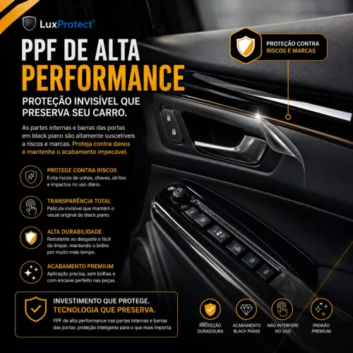 PPF Alta Performance Blindagem Black Piano - Proteja seu Carro Contra Riscos!