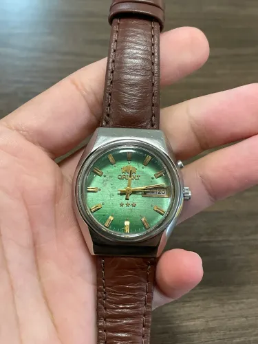 Relógio Orient pulseira de couro