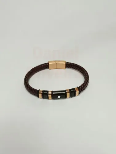 Pulseira de couro Montblanc Marrom Rose