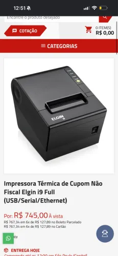 Impressora i9 fiscal 