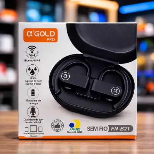 Fone Bluetooth FN-B21 Cansado de fio atrapalhando e fone caindo da orelha?
